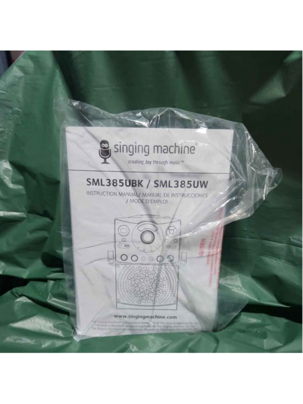 Singing Machine SML385UBK SML385UW Karaoke System LED Lights